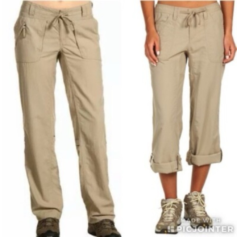 THE NORTH FACE Women’s Horizon
Tempest Pants Tan Khaki Roll up Hiking Size 6